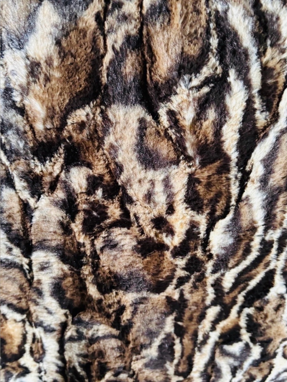 Beautiful Brown Faux Fur Fabric Very Soft  35”x38” New